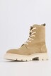 Bottines en cuir, lacets, semelle crantée, largeur confortable
