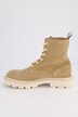 Bottines en cuir, lacets, semelle crantée, largeur confortable