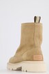 Bottines en cuir, lacets, semelle crantée, largeur confortable