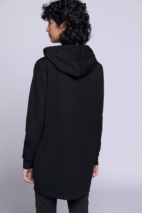 Long-Sweatjacke, Kapuze, Kängurutaschen