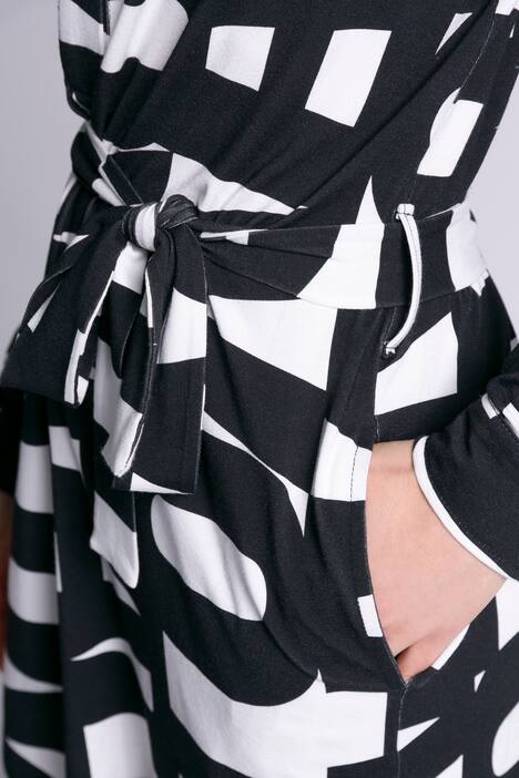 Midikleid, Identity, Schriftdruck, Hemdkragen, Langarm