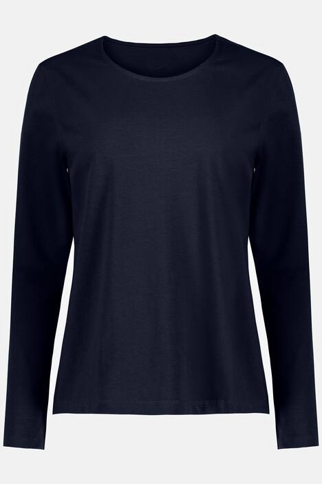 Shirts, 2er-Pack, Ringel/uni, Rundhals, Langarm