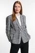 Blazer, seersucker, cintré, carreaux, col à revers