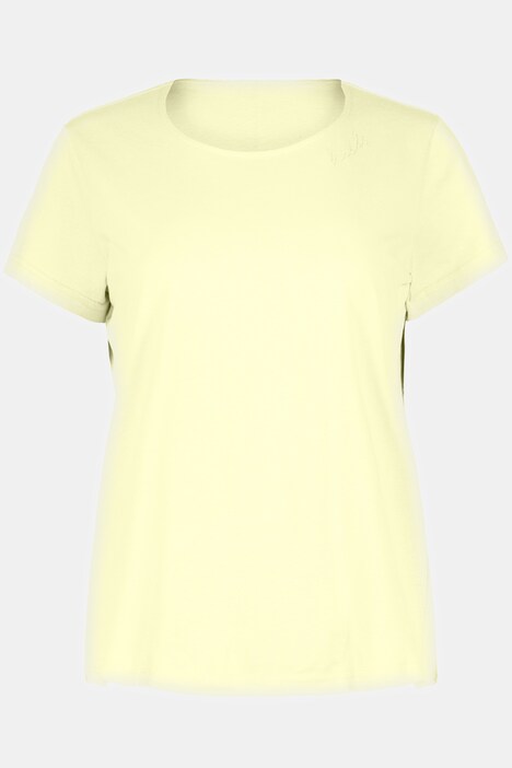 T-Shirt, HELLO-Stickerei, Rundhals, Halbarm