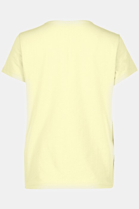 T-Shirt, HELLO-Stickerei, Rundhals, Halbarm