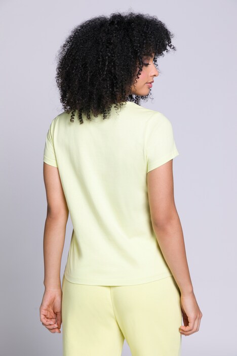 T-Shirt, HELLO-Stickerei, Rundhals, Halbarm