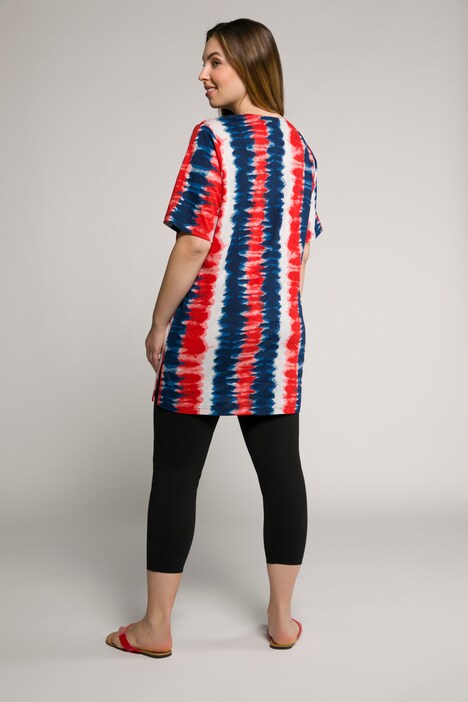 Nautical Zip Knit Short Sleeve Cotton Tunic