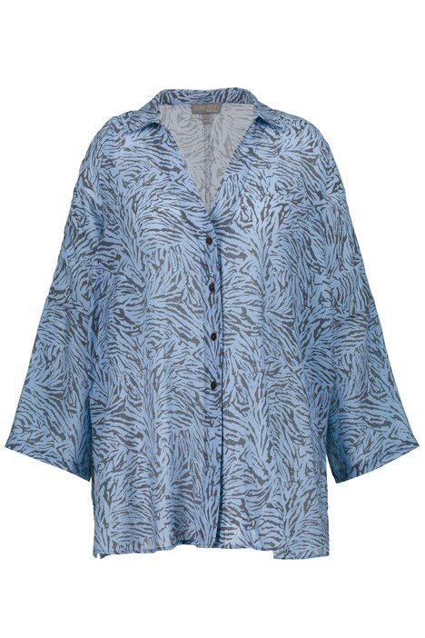 Kimono halenka, zvířecí motiv, oversize, výstřih do V, 3/4 rukávy