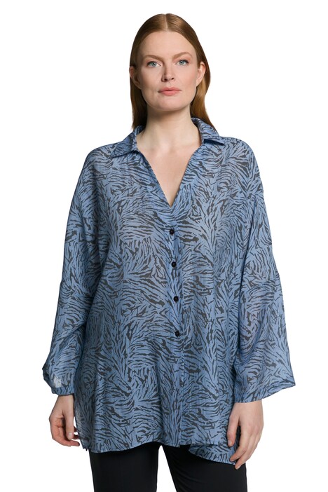 Kimono halenka, zvířecí motiv, oversize, výstřih do V, 3/4 rukávy