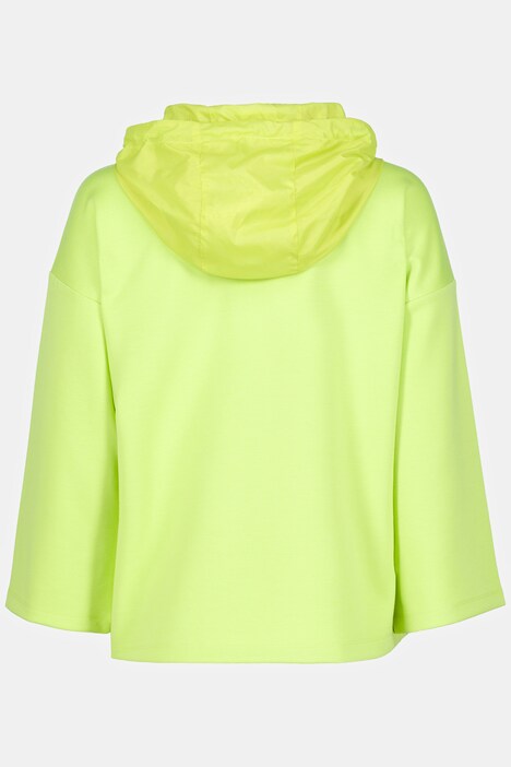 Sweatshirt, Hoodie, Kapuze, kastige Form, weiter 3/4-Arm