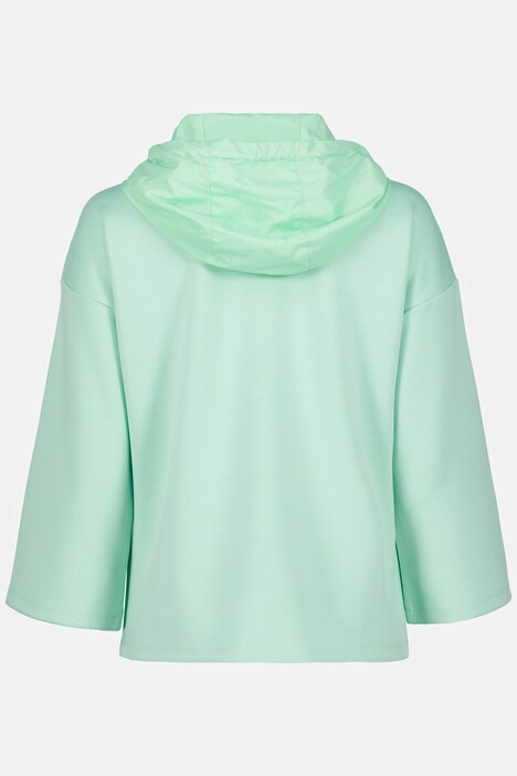 Sweatshirt, Hoodie, Kapuze, kastige Form, weiter 3/4-Arm