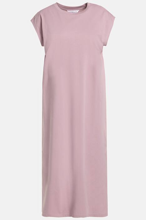 Jerseykleid, weit geschnitten, Rundhals, Seitenschlitze
