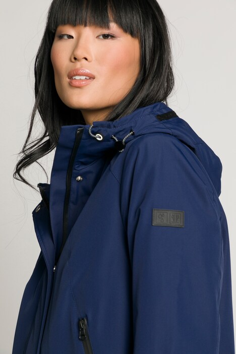 Funktionsjacke, wasserabweisend, Kapuze, 2-Wege-Zipper