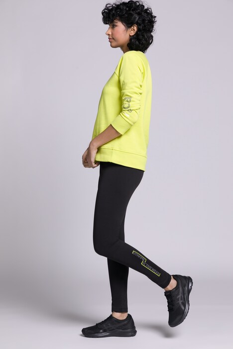Leggings, Schriftdruck, schmales Bein, Elastikbund, schnelltrocknend