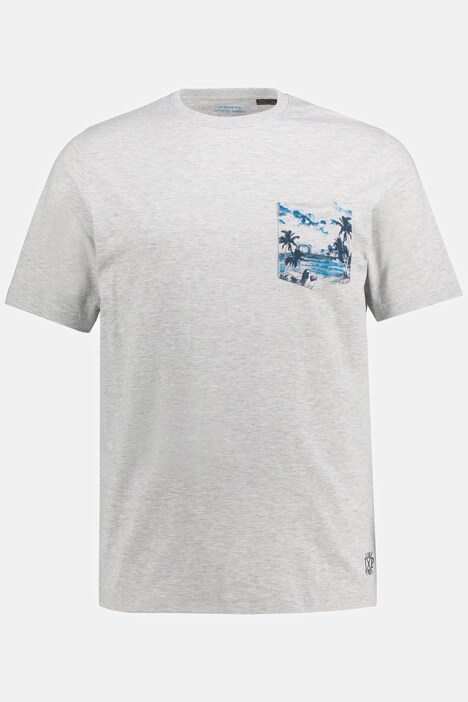 T-shirt, korte mouwen, borstzakje met print