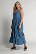 Robe maxi, rayures, coton bio