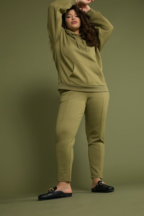 Pantalones de chándal, estructura de gofre, cintura elástica