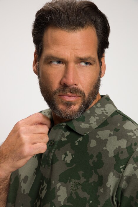 poloshirt, korte mouwen, camouflage print