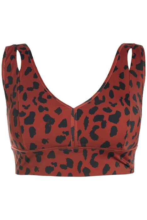 Bikiny top, měkké košíčky, průstřihy, leopardí vzor, výstřih do V