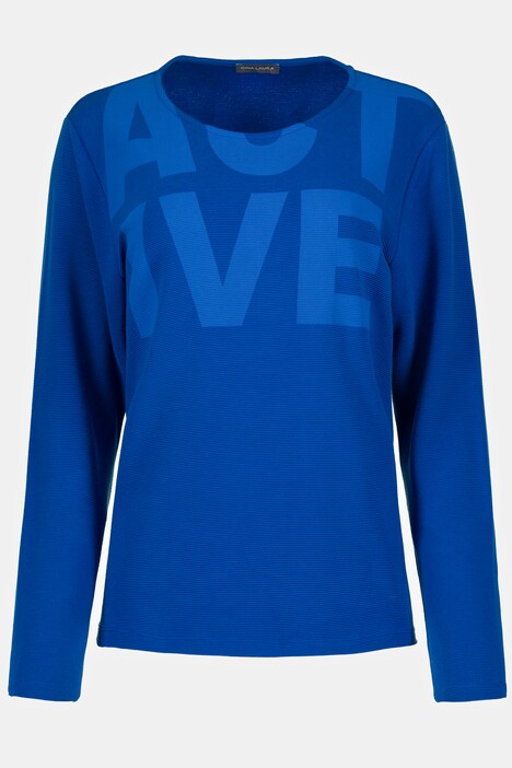 Sweatshirt, Schrift, Ottoman-Struktur, Rundhals, Langarm