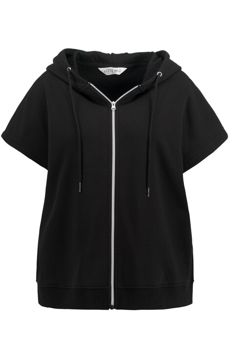 Mikina, oversize, zkrácená, kapuce