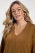 Cardigan long, ceinture, décolleté en V, coton bio