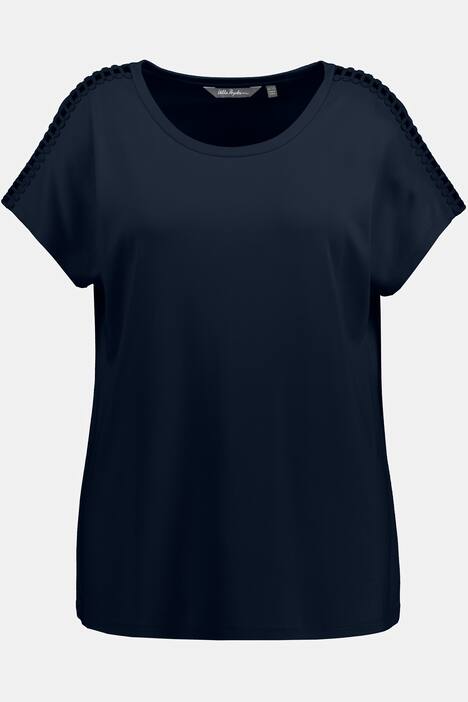 T-Shirt, Zierband, Oversized, Rundhals, Halbarm