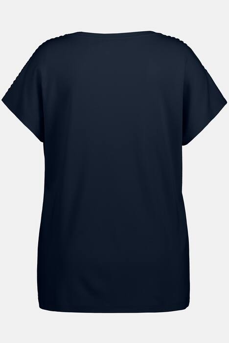 T-Shirt, Zierband, Oversized, Rundhals, Halbarm