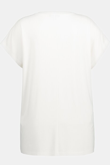 T-skjorte, akvarelltrykk, oversized, rund hals, halve ermer