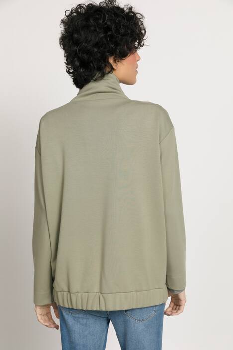 Jersey-Blouson, Stehkragen, Zipper, Modalmix