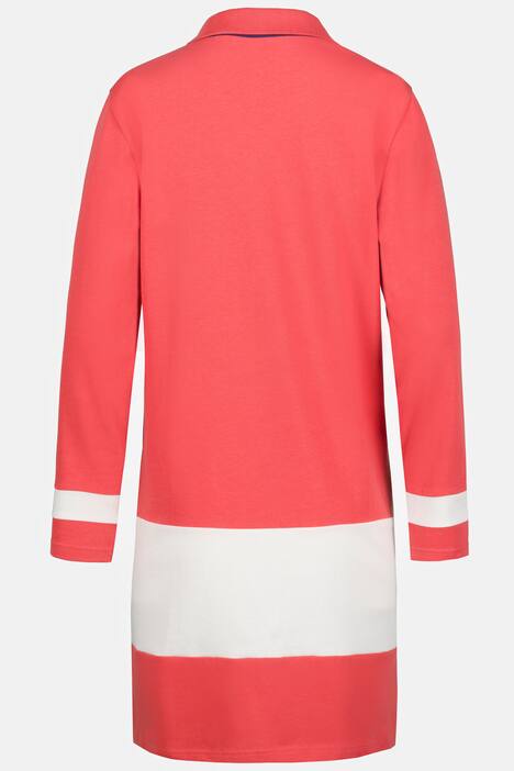 Polokleid, Streifen, Polokragen, Langarm