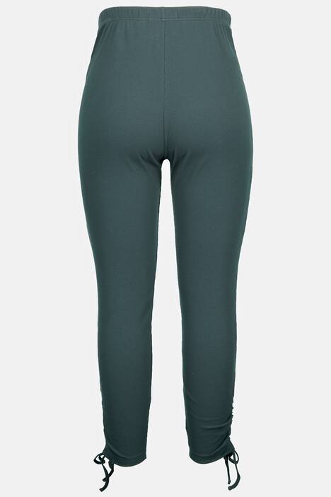 Leggings, plisado, jersey con nervadura, algodón orgánico