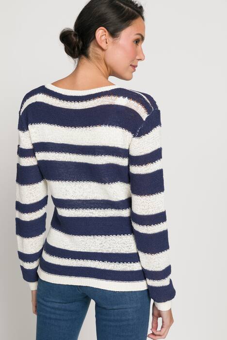 Pullover, Identity, Ringel, Rundhals, Langarm
