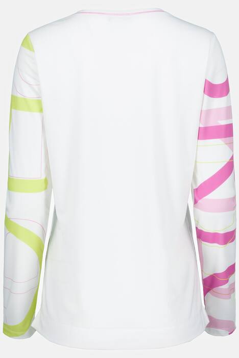 Shirt, Schriftdruck, Rundhals, Langarm, schnelltrocknend