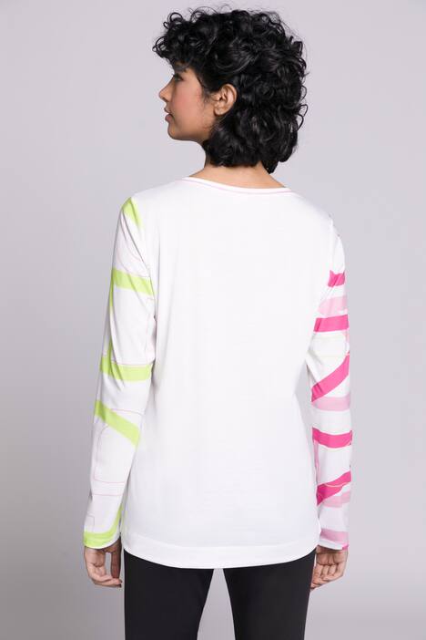 Shirt, Schriftdruck, Rundhals, Langarm, schnelltrocknend