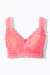 Bralette sans armatures. Fermeture zippée et dentelle