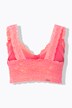 Bralette sans armatures. Fermeture zippée et dentelle