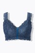 Bralette sans armatures. Fermeture zippée et dentelle