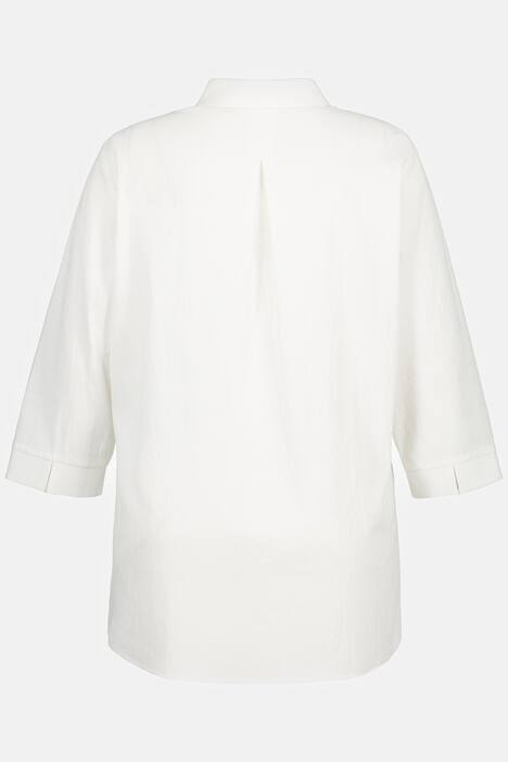 Hemdbluse, A-Linie, Hemdkragen, 3/4-Arm, Biobaumwolle