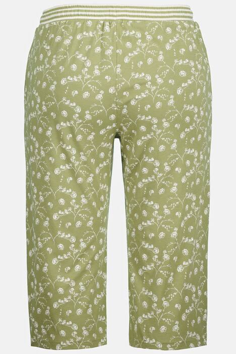 Pyjama-Shorts, floraler Druck, gerades Bein, Biobaumwolle