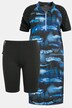 Cloud Print Stretch Knit Dress & Shorts Set
