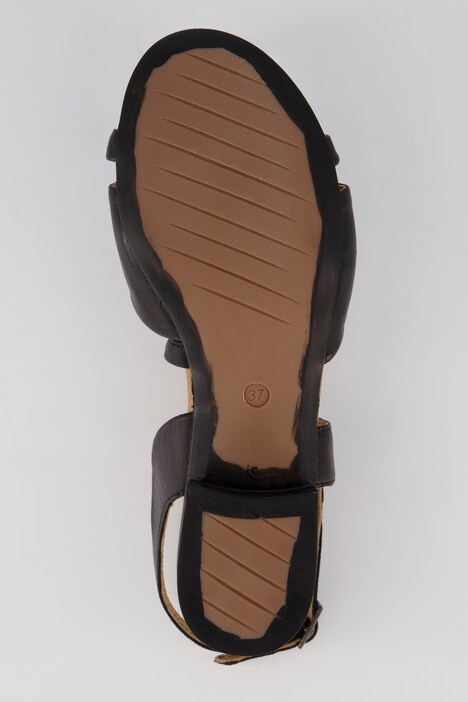 leren sandalen, teengesp, elastische sluiting, wijdte H