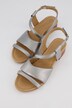 leren sandalen, teengesp, elastische sluiting, wijdte H