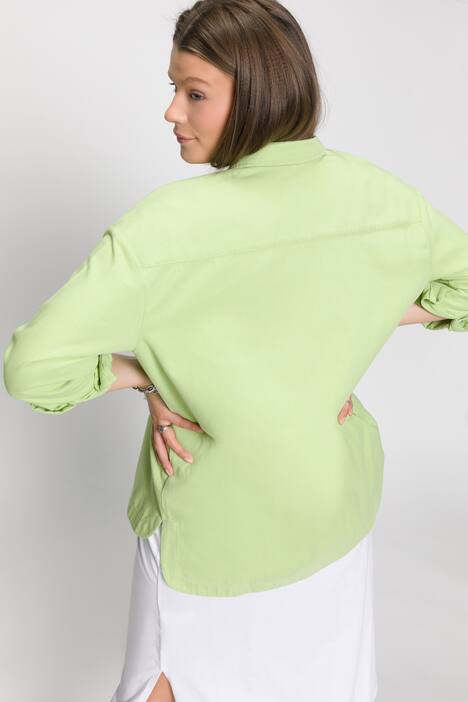 Jeanshemd, oversized, Hemdkragen, Langarm