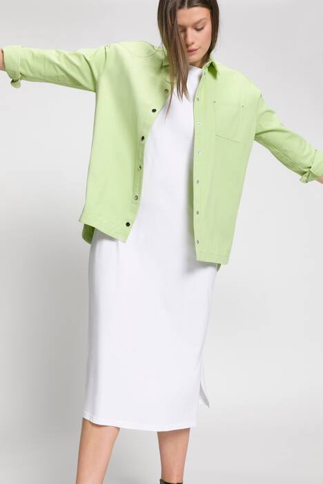 Jeanshemd, oversized, Hemdkragen, Langarm