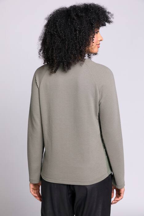 Sweatshirt, Statement Band, Stehkragen, Langarm