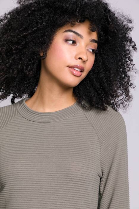 Sweatshirt, Statement Band, Stehkragen, Langarm