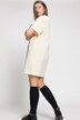 Extra longshirt, ronde hals, halve mouw, oversized