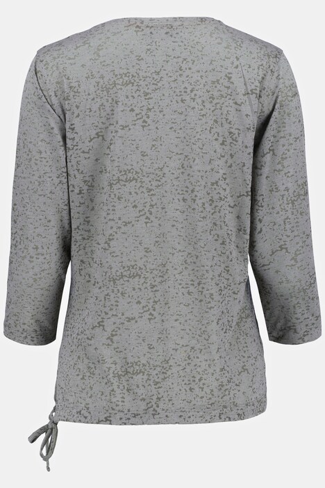 Shirt, bedruckt, elastischer Saum, Rundhals, 3/4-Arm