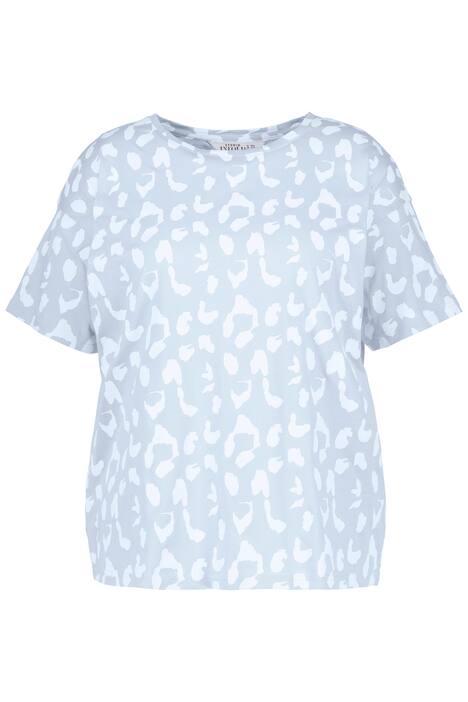 Tričko, oversize, leopardí, kulatý výstřih, krátké rukávy
